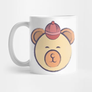 Brown bear in cap Mug